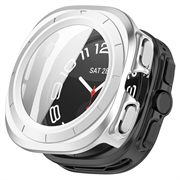 Samsung Galaxy Watch Ultra2 Kunststoff Hülle mit Panzerglas - 47mm - Mattes Silber
