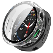 Samsung Galaxy Watch9 Kunststoff Hülle mit Panzerglas - 44mm - Durchsichtig