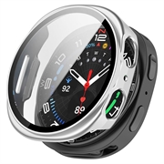 Samsung Galaxy Watch9 Kunststoff Hülle mit Panzerglas - 44mm - Mattes Silber
