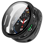 Samsung Galaxy Watch9 Kunststoff Hülle mit Panzerglas - 44mm - Schwarz