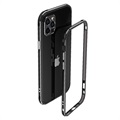 Polar Lights Style iPhone 12 Pro Metall Bumper - Schwarz / Silber