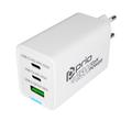 Prio 65W-GaN-Ladegerät PD 3.0, PPS, QC 3.0 – 2x USB-C, USB-A – Weiß