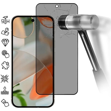 Google Pixel 10 Pro XL Privacy Full Cover Panzerglas - Schwarz Rand