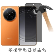 Oppo Find N6 Privacy Full Cover Panzerglas - Schwarz Rand