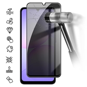 Samsung Galaxy A08 Privacy Full Cover Panzerglas - Schwarz Rand