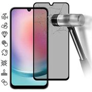 Samsung Galaxy A25 Privacy Full Cover Panzerglas - Schwarz Rand