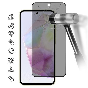 Samsung Galaxy A36/A56 Privacy Full Cover Panzerglas - Schwarz Rand