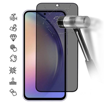 Samsung Galaxy A55 Privacy Full Cover Panzerglas - Schwarz Rand