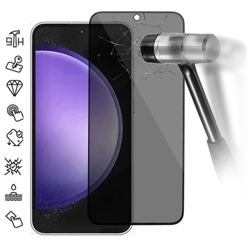 Samsung Galaxy S24 FE Privacy Full Cover Panzerglas - Schwarz Rand