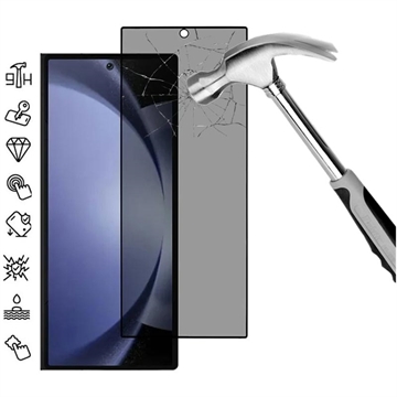 Samsung Galaxy Z Fold7 Privacy Full Cover Panzerglas - Schwarz Rand