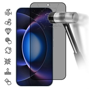 Xiaomi 17 Max Privacy Full Cover Panzerglas - Schwarz Rand