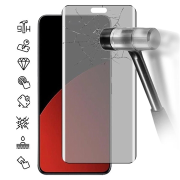Xiaomi Civi 4 Pro/14 Civi Privacy Full Cover Panzerglas - Schwarz Rand