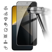 Xiaomi Poco X8 Privacy Full Cover Panzerglas - Schwarz Rand