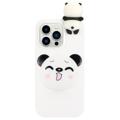 3D-Figurenserie iPhone 14 Pro TPU Hülle - Panda
