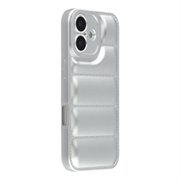 iPhone 17 Pufferjacke Stoßfeste TPU-Hülle - Silber