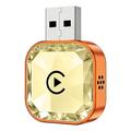 Q1AS Diamond Cut 4-in-1-Adapter für Android Auto und CarPlay - Gold / Orange