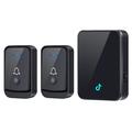 Q502 Funk-Türklingel-Set mit 2 Sendern und 1 Empfänger - Schwarz