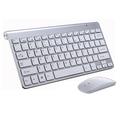 QH-001 2.4GHz Funk-Mini-Tastatur- und Maus-Set - US-Layout - Silber