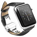 Apple Watch Series Ultra 2/Ultra/9/8/SE (2022)/7/SE/6/5/4/3/2/1 Qialino Leder Armband - 49mm/45mm/44mm/42mm - Schwarz