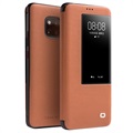 Qialino Smart View Huawei Mate 20 Pro Leder Case - Braun