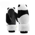 Qunature Panda Skihandschuhe für Kinder und Erwachsene - S - Schwarz / Weiß