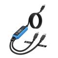 RELIFE XA7 2-in-1-USB-C-Schnellladekabel mit digitaler Anzeige - Schwarz