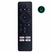 RF439B Sprachfernbedienung mit Google Assistant für Philips-Fernseher - Schwarz