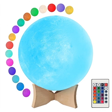 RGB LED Mondlampe / Nachtlicht YK2302 - 15cm, 1000mAh