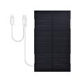 RH-P09 5V, 2W ETFE-Monokristallines Solarmodul für Camping - Schutzklasse IP65, Lightning- und USB-C-Kabel