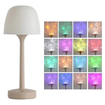 Wiederaufladbare RGB-Ozeanwellen-Projektorlampe mit Fernbedienung