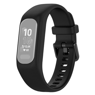 Garmin Vivosmart 5 Ersatz-Silikonarmband mit integriertem Rahmen - Schwarz
