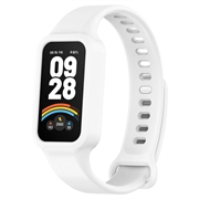 Xiaomi Smart Band 9 Active/Redmi Band 3 Ersatz-Silikonarmband mit integriertem Rahmen - Weiß