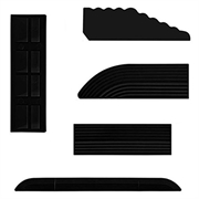 Staubsaugerroboter-Türstufenrampe für Roborock, Roomba, Xiaomi, Ecovacs - Schwarz