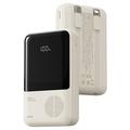 Rock P90 20000mAh Powerbank mit USB-C- und Lightning-Kabeln - Weiß