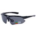 RockBros Polarisierte Radfahrerbrille mit 5 Gläsern - Schwarz