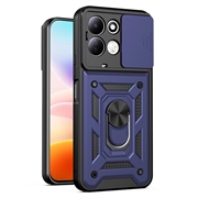 Xiaomi Redmi 17 5G/4G Drehring-Hybrid Hülle mit Kameraschutz - Blau