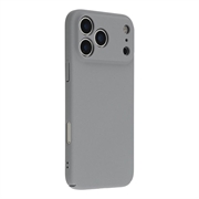 iPhone 18 Pro Max Gummierte Kunststoff Hülle - Hellgrau