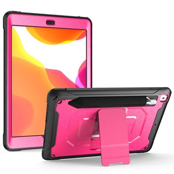 Rugged Serie iPad 10.2 2019/2020/2021 Hybrid Hülle mit Ständer - Hot Pink