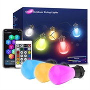 S14 Vintage Smart Lichterkette für draußen 12m - 20 Glühbirnen, RGBIC