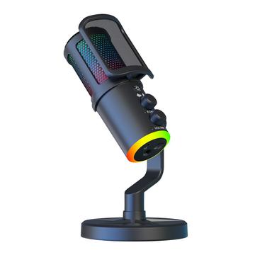 SU9 RGB Gaming-USB-Mikrofon mit Pop-Filter-Mesh - Schwarz