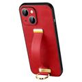 Sulada Fashion iPhone 14 Plus Hybrid Hülle mit Handschlaufe - Rot