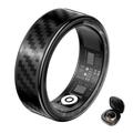 SY02 Kohlenstofffaser-Muster Smart Ring - Größe: 19mm - Schwarz