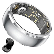 SY15 Smart Ring Gesundheitsmonitor mit Vibrationsalarm - Größe 11 - Silber