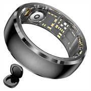 SY15 Smart Ring Gesundheitsmonitor mit Vibrationsalarm - Größe 13 - Schwarz