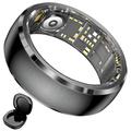 SY15 Smart Ring Gesundheitsmonitor mit Vibrationsalarm - Größe 8 - Schwarz