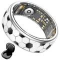SY15 Smart Ring Gesundheitsmonitor mit Vibrationsalarm - Größe 8 - Football