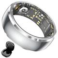 SY15 Smart Ring Gesundheitsmonitor mit Vibrationsalarm - Größe 8 - Silber