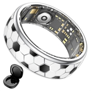 SY15 Smart Ring Gesundheitsmonitor mit Vibrationsalarm - Größe 9 - Football