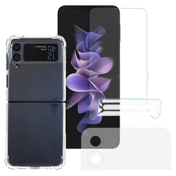 Saii 3-in-1 Samsung Galaxy Z Flip4 Schutzset - Durchsichtig