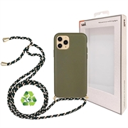 Saii Eco Line iPhone 11 Pro Biologisch Abbaubar Hülle mit Gurt - Grün